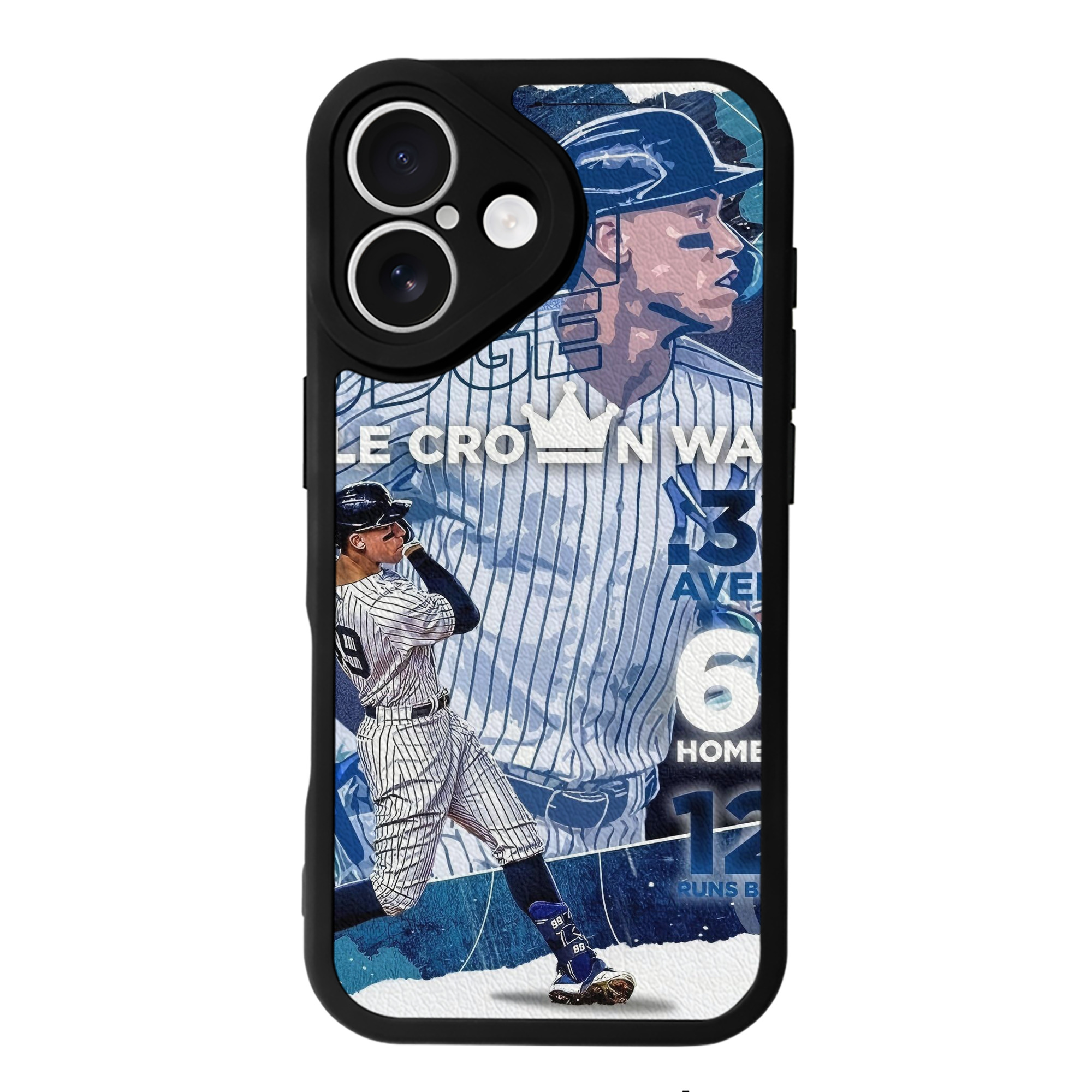 Aaron Judge Triple Crown Watch IPhone 16 Silicone Leather Case – UV Print, Lambskin Texture – Perfect Fit, Wireless Charging Compatible, Scratch Resistant, Precise Cutouts – Stylish Protection For IPhone 16
